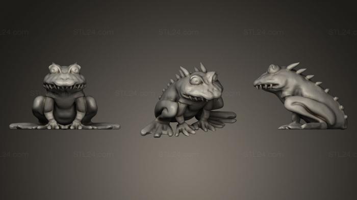 Статуэтки животных (Злая Лягушка, STKJ_0269) 3D модель для ЧПУ станка